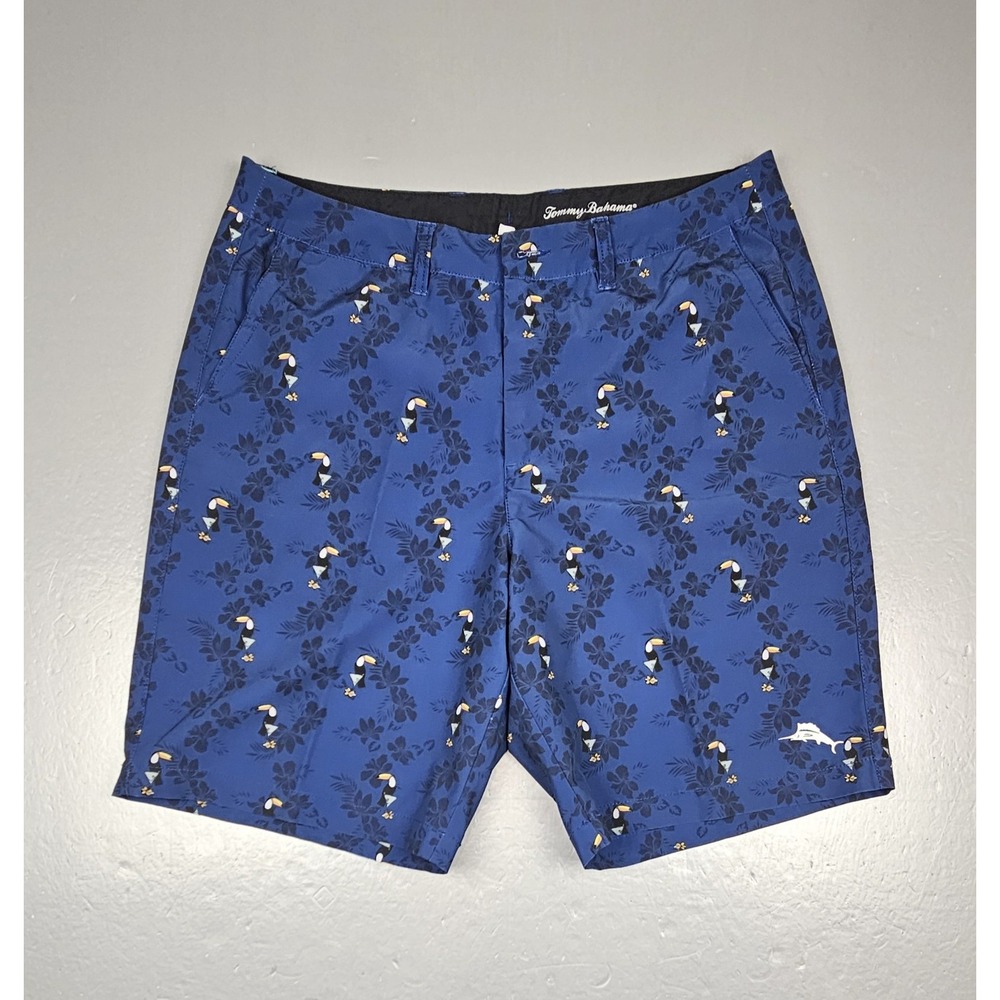 Tommy Bahama Shorts Mens 34. Blue Cayman Toucan Island Active Style‎ TR922068